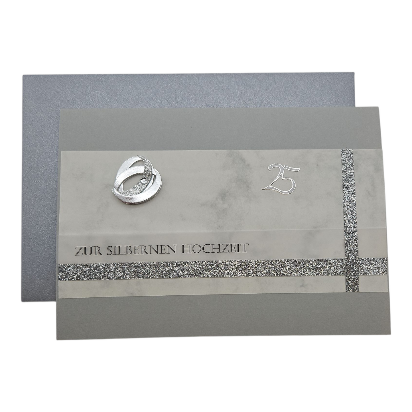 Glückwunschkarte "Zur silbernen Hochzeit"