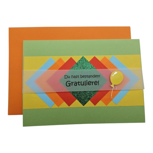 Glückwunschkarte "Du hast bestanden - Gratuliere"