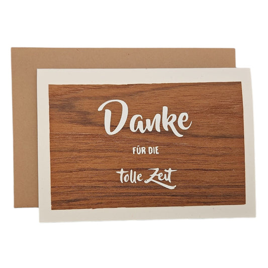 Glückwunschkarte "Danke für die gute Zeit"