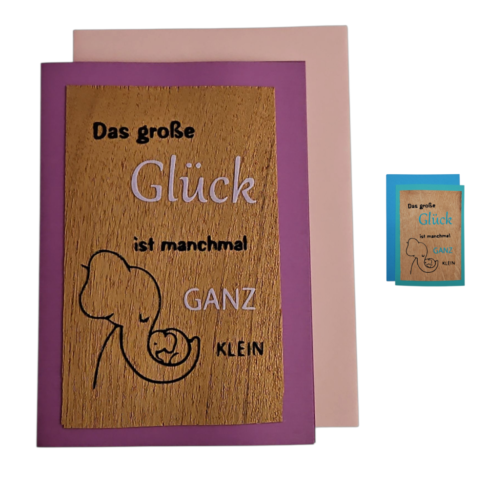 Glückwunschkarte "Das große Glück ist manchmal ganz klein"
