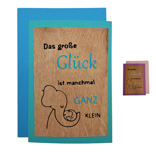 Glückwunschkarte "Das große Glück ist manchmal ganz klein"