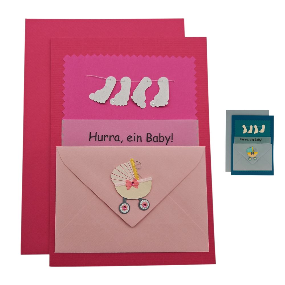 Glückwunschkarte "Hurra ein Baby"