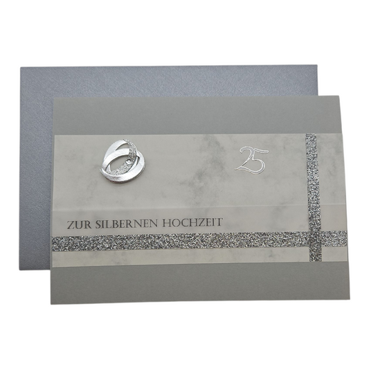 Glückwunschkarte "Zur silbernen Hochzeit"